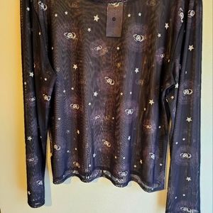 mesh long sleeve top